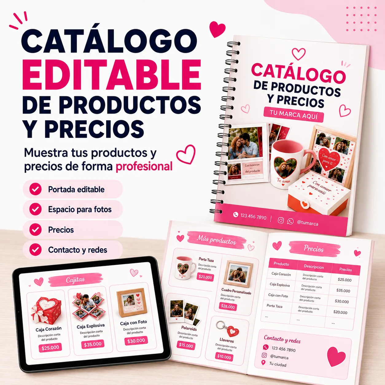CATÁLOGO EDITABLE DE PRODUCTOS Y PRECIOS