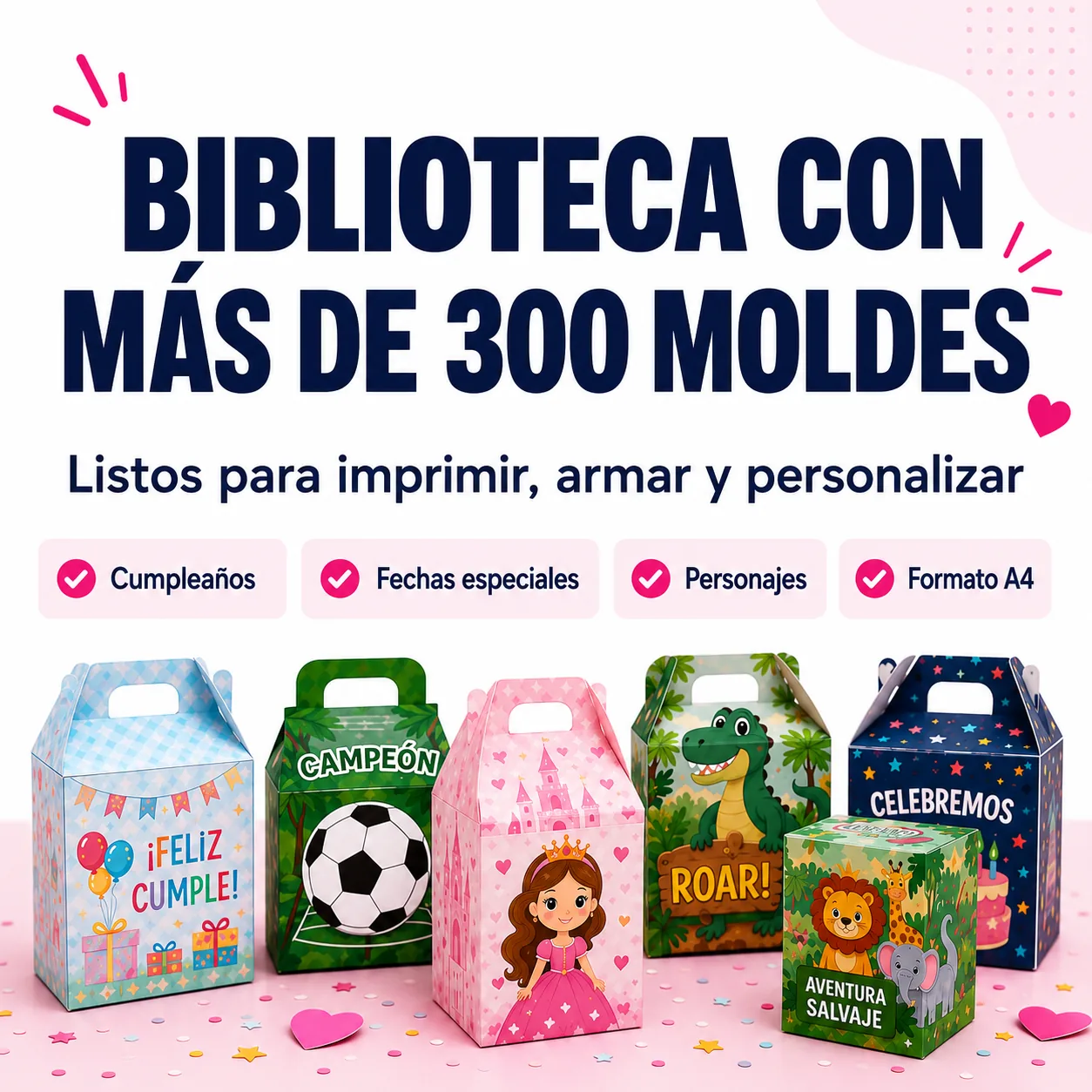 Biblioteca con más de 300 moldes